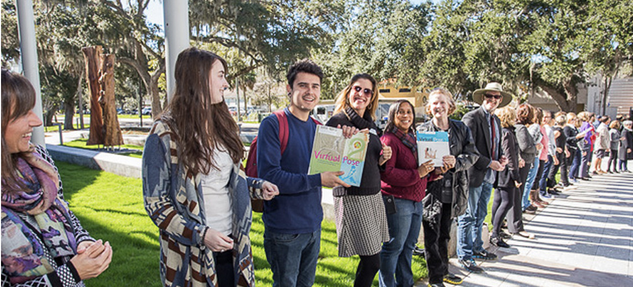 Goldstein Library Opens with Book Passing Ceremony