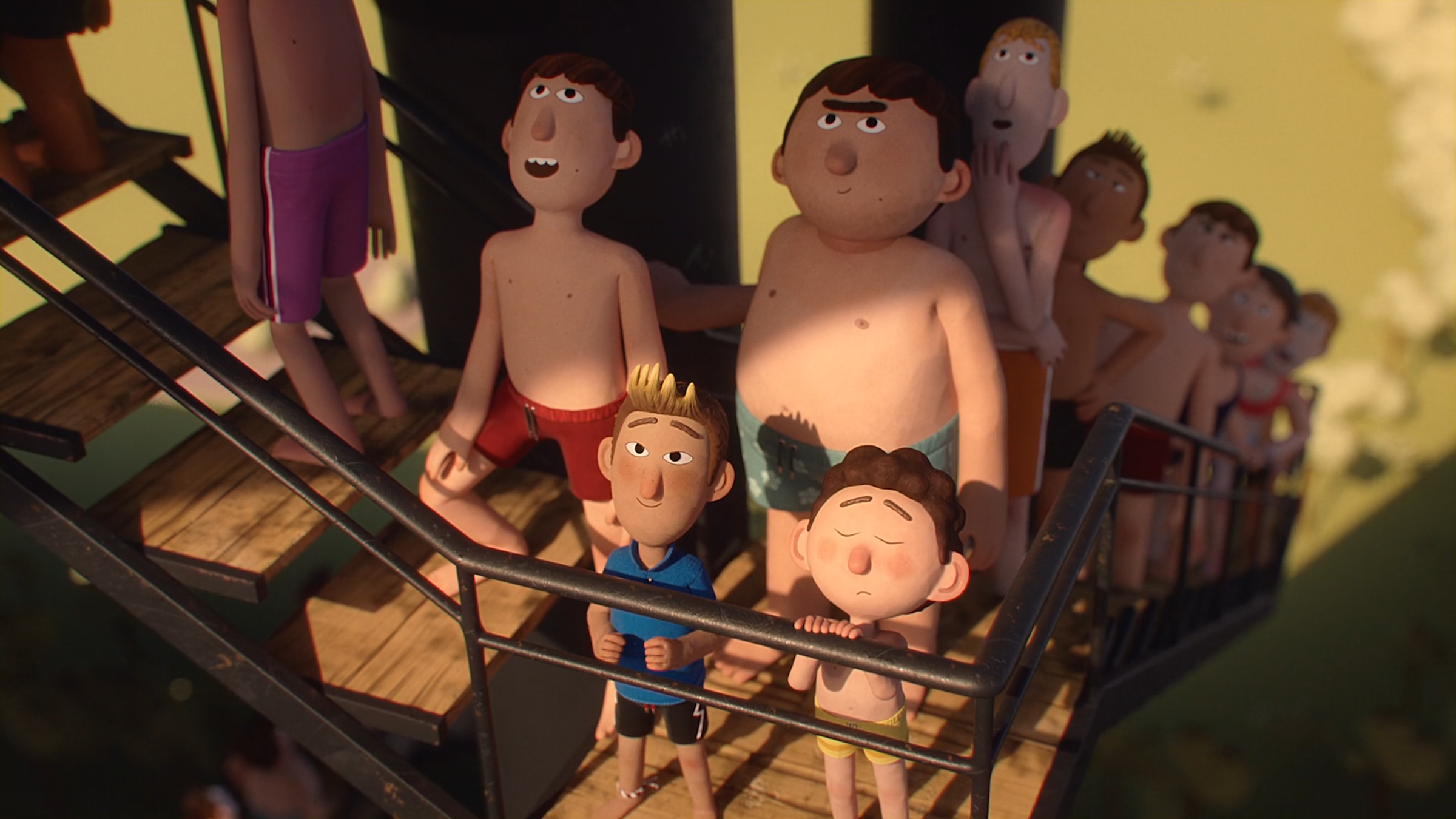 Still from the trailer for Black Slide, the animated short film by Ringling College alumni Uri Lotan.