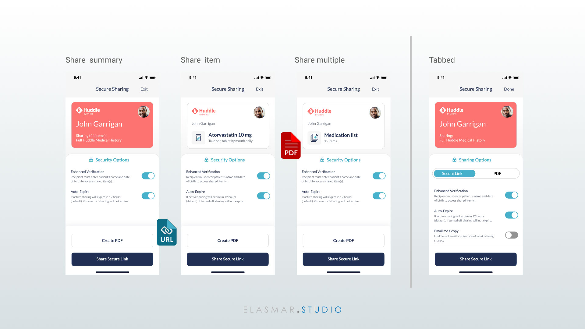 Elasmar Studio digital product interface example